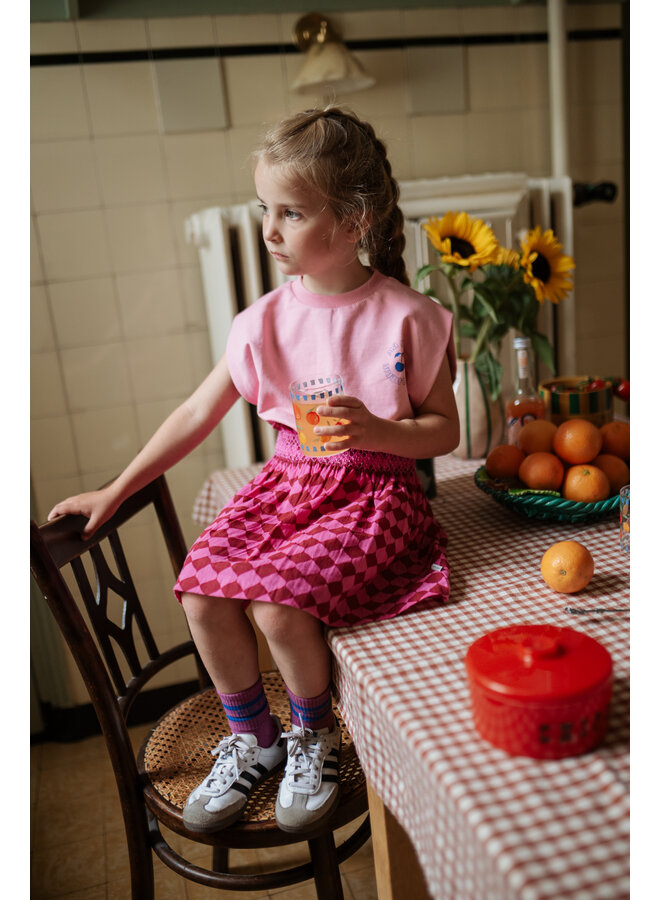 Petit Blush - Mini smock skirt - Berry blush