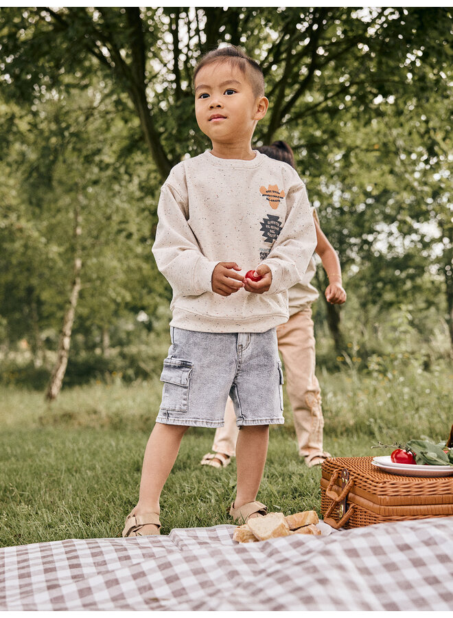 Daily7 - Denim cargo shorts - Grey denim