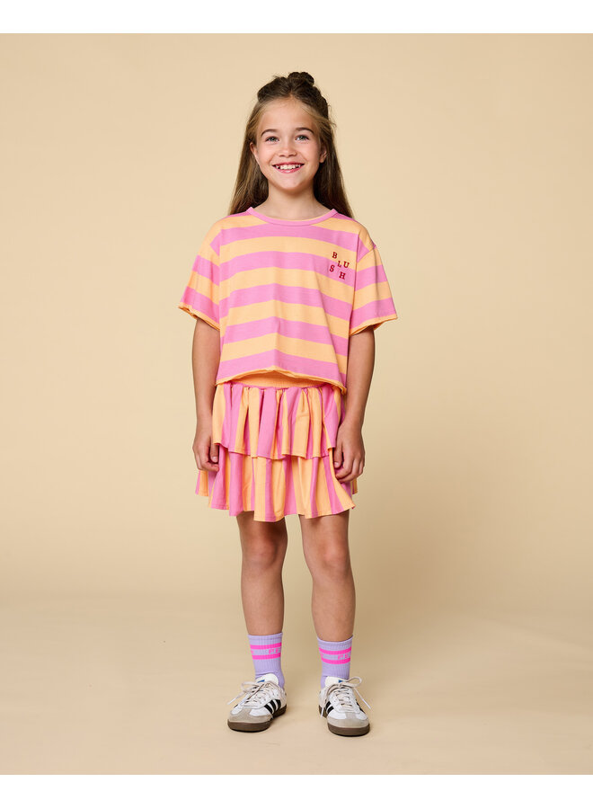 Petit Blush - Stripe t-shirt - Cashmere rose/Peach cobbler