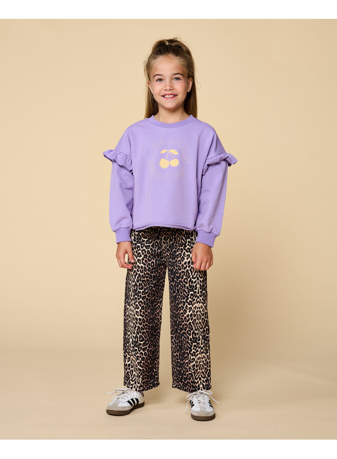 Petit Blush - June ruffle sweater - Chalk violet