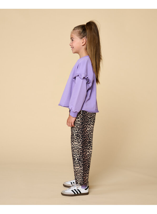 Petit Blush - June ruffle sweater - Chalk violet