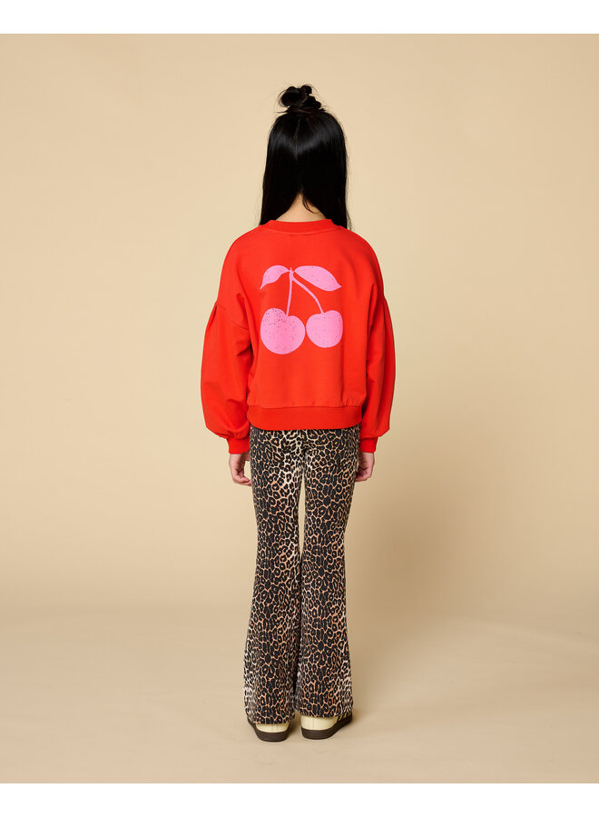 Petit Blush - Bowie flared pants - Leopard AOP