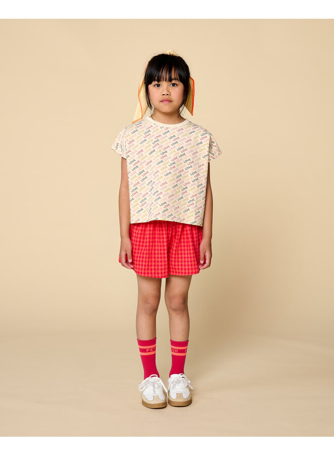 Petit Blush - Simple t-shirt - Love text AOP