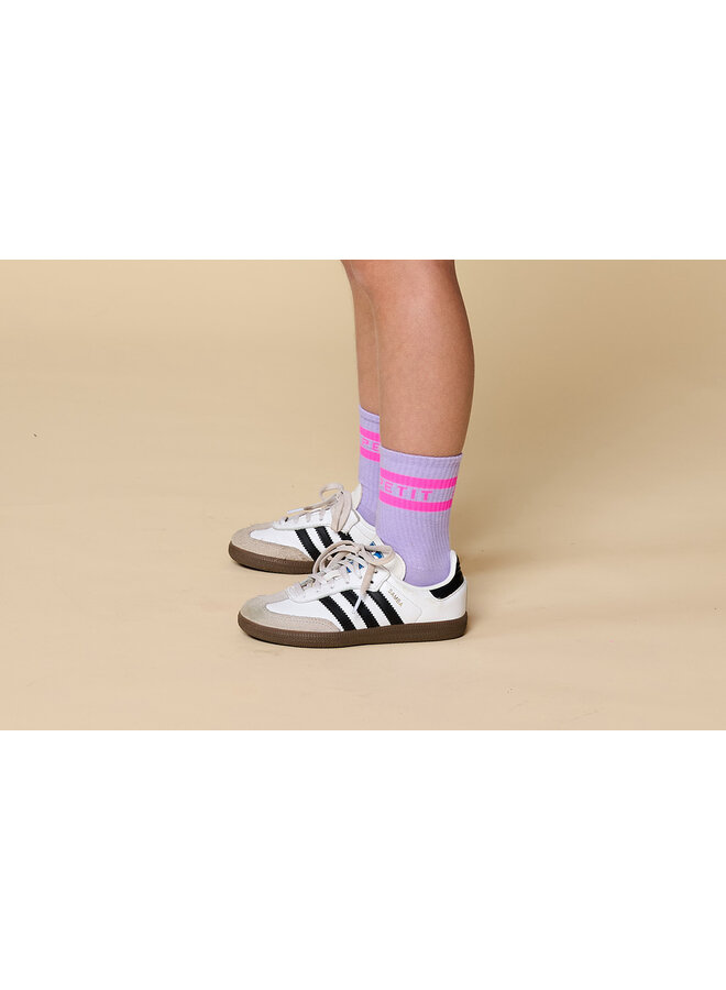 Petit Blush - Sport socks - Violet/Neon pink
