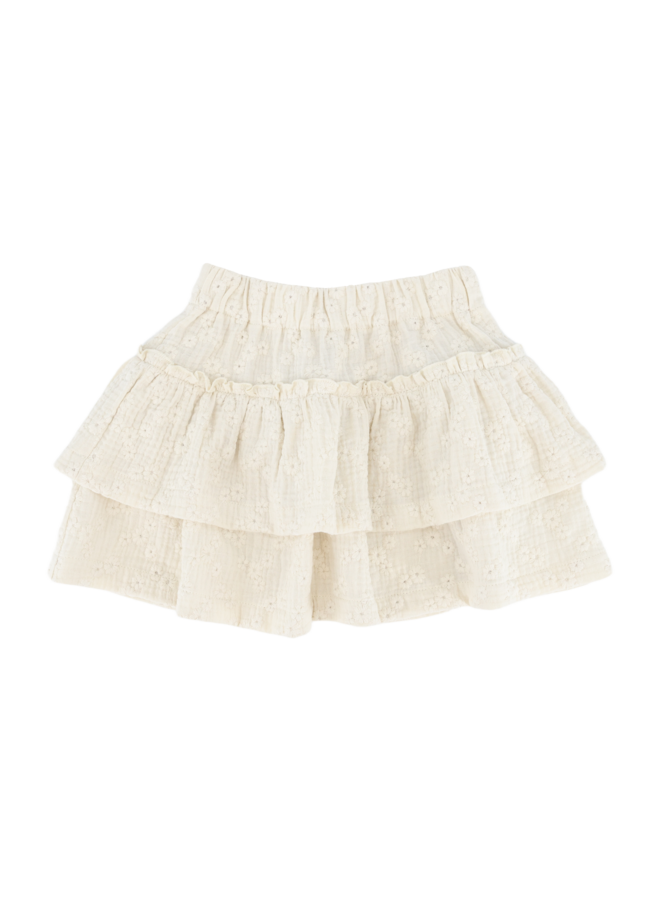 The littlecuties - Ruffle skirt Aloha - Flowers ecru