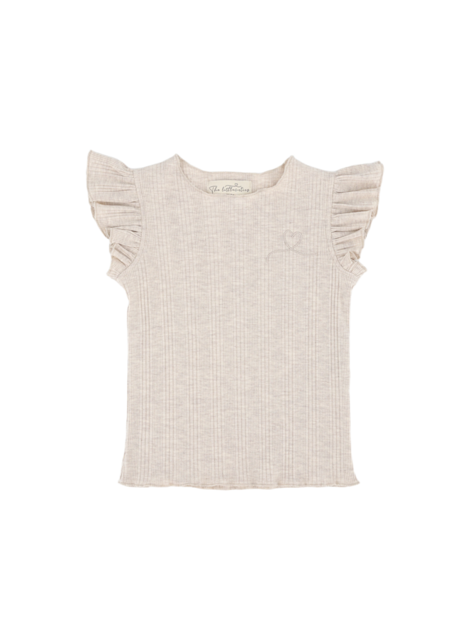 The littlecuties - Shirt Benthe - Rib beige melange