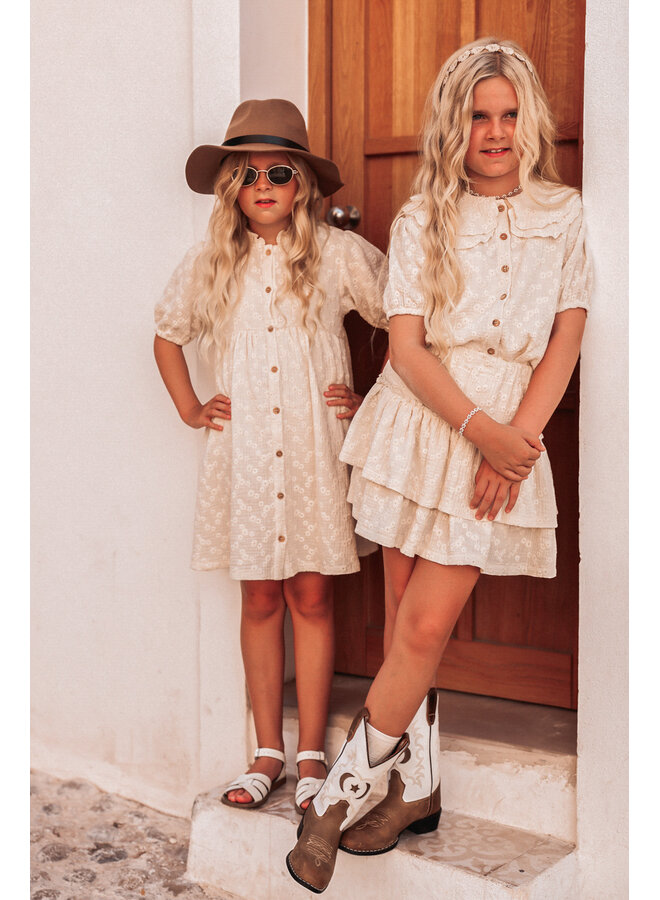 The littlecuties - Blouse Nalani - Flowers ecru