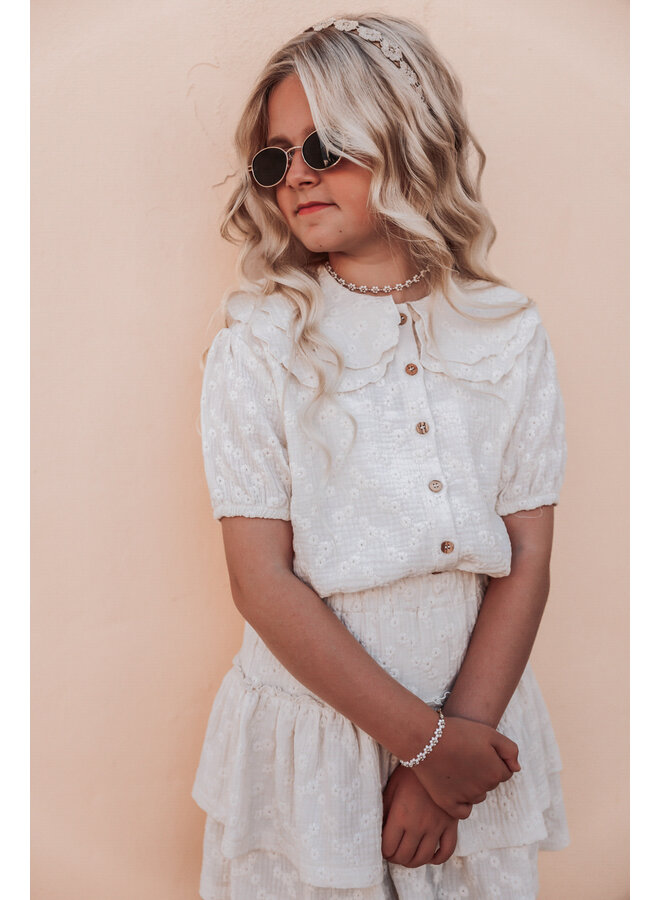 The littlecuties - Blouse Nalani - Flowers ecru