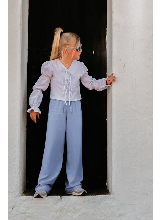 The littlecuties - Top Sanna - Stripe light blue