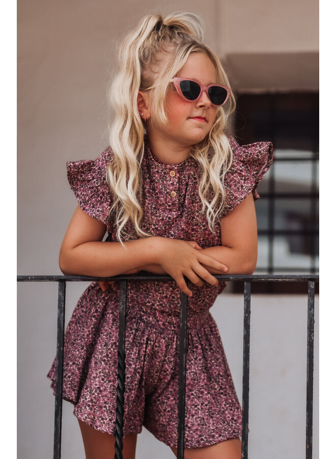 The littlecuties - Shirt Luna - Flowers mauve