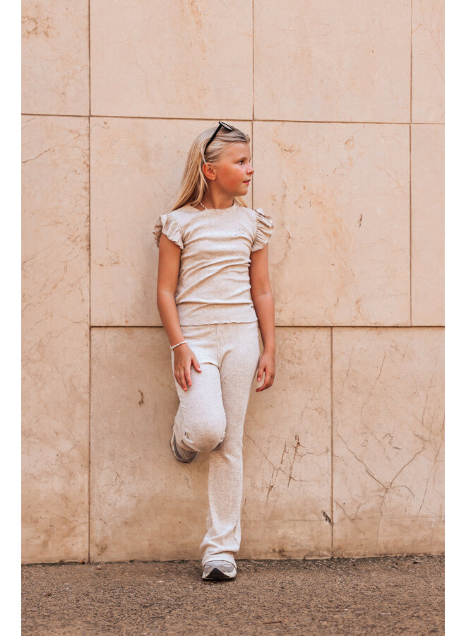 The littlecuties - Shirt Benthe - Rib beige melange
