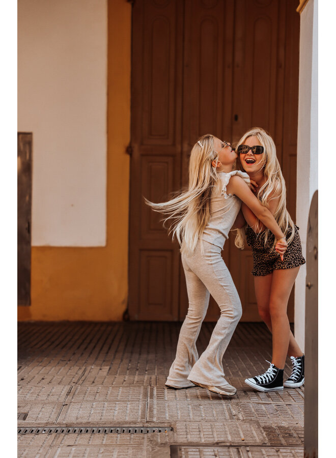 The littlecuties - Shirt Benthe - Rib beige melange