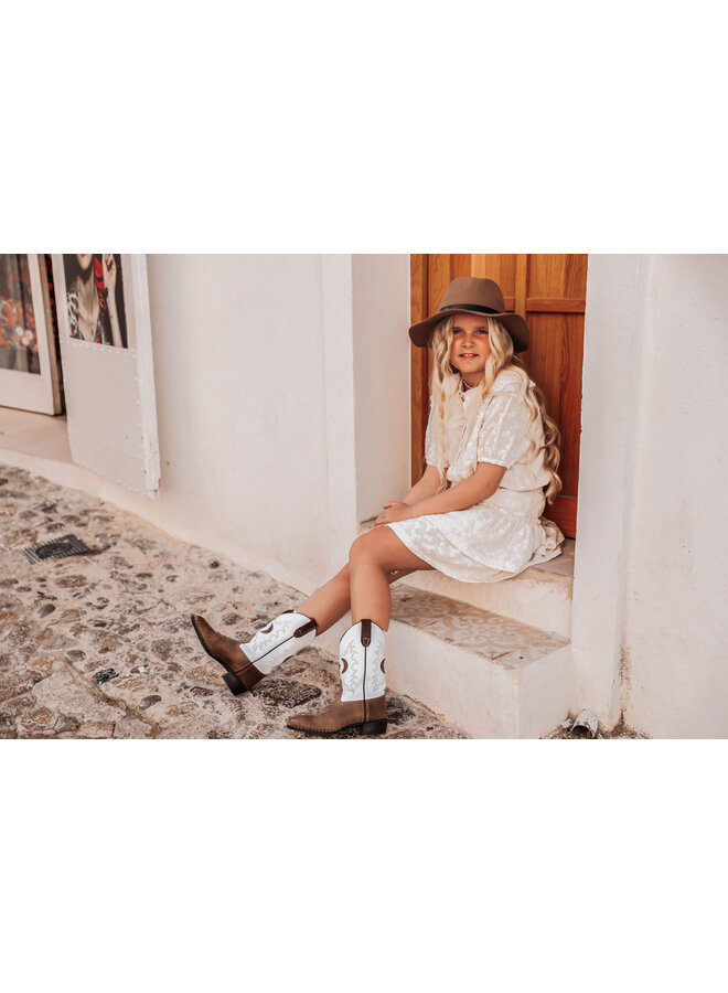 The littlecuties - Dress Vayana - Flowers ecru