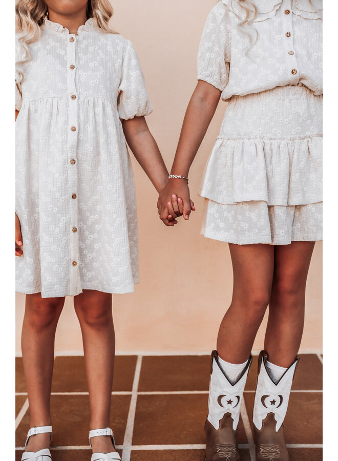The littlecuties - Dress Vayana - Flowers ecru