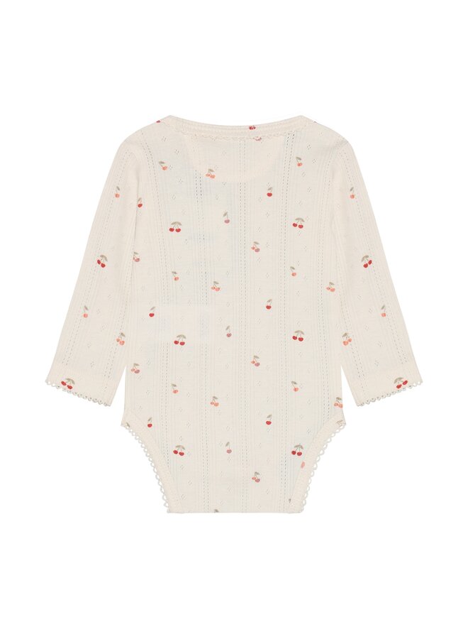 Fixoni - Body ls pointelle AOP - Eggnog