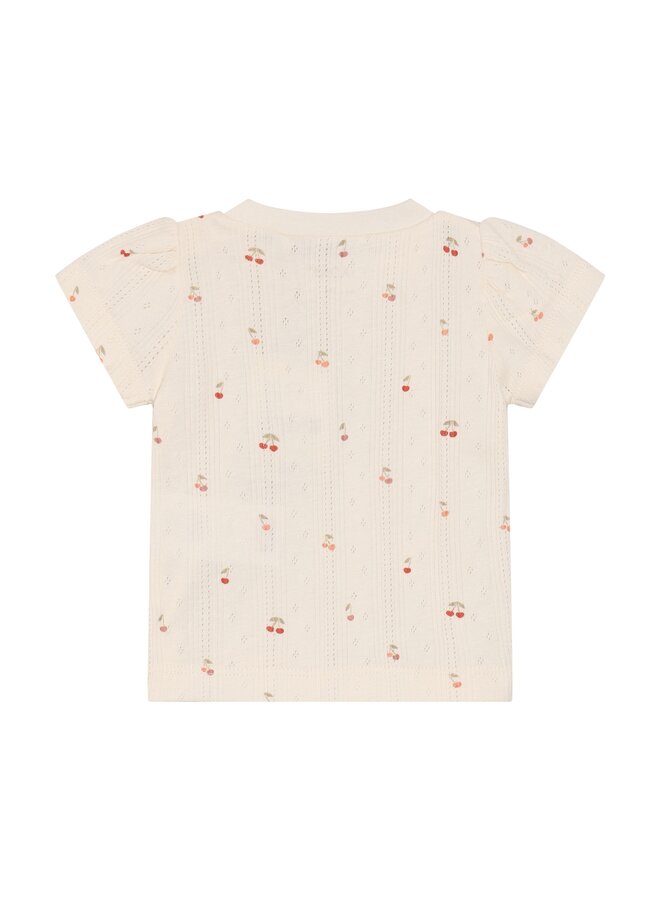 Fixoni - T-shirt ss pointelle - Eggnog