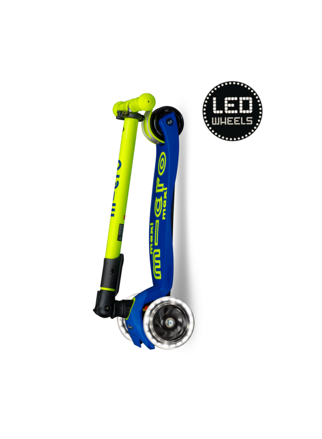 Micro Step - Maxi Micro inklapbaar LED - Blauw/Geel neon