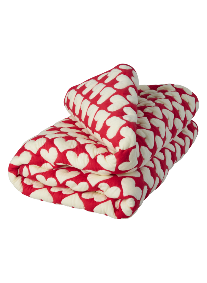 rice - Katoen deken - Rood