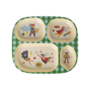 rice - Kinderbord met 4 compartimenten - Groen hero print
