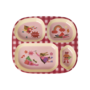 rice - Kinderbord met 4 compartimenten - Roze hero print