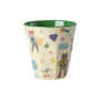 rice - Medium melamine beker - Groen hero print