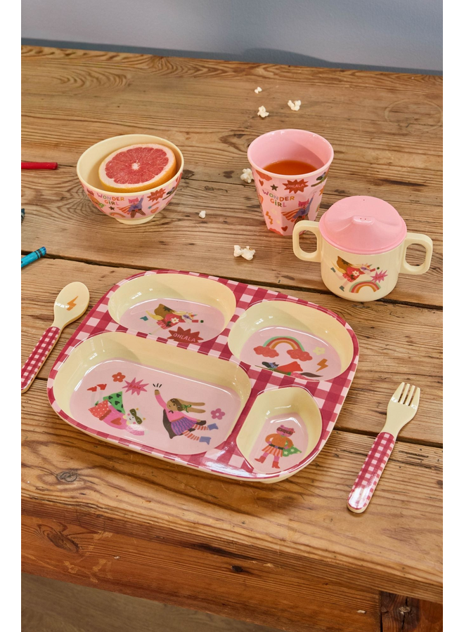 rice - Eetset baby - Roze hero print