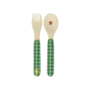 rice - Baby lepel en vork - Groen hero print