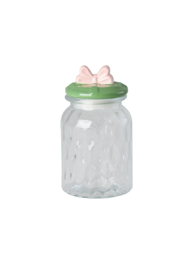 Medium strik glas pot - Groen