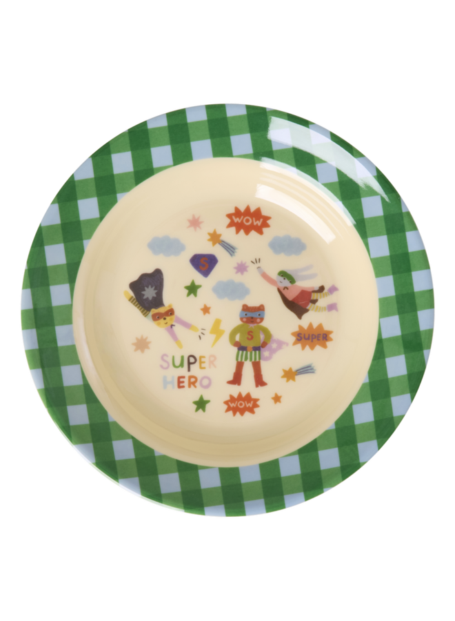 Kinderschaaltje - Groen hero print