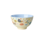 rice - Kleine melamine kom - Zachtblauw hero print