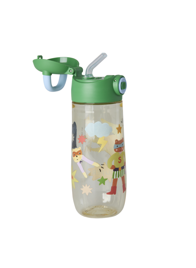 rice - Tritan fles - Groen hero print