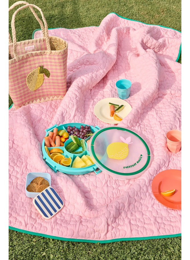 rice - Katoen deken - Roosrood