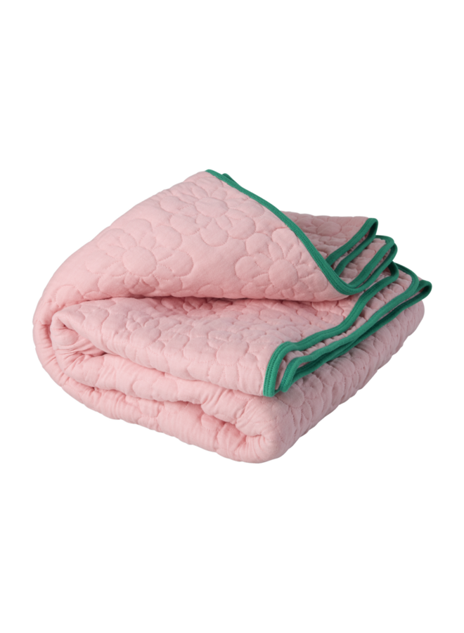 Katoen deken - Roosrood