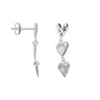 Bibi Camille - Medium three hearts stud earring - Silver