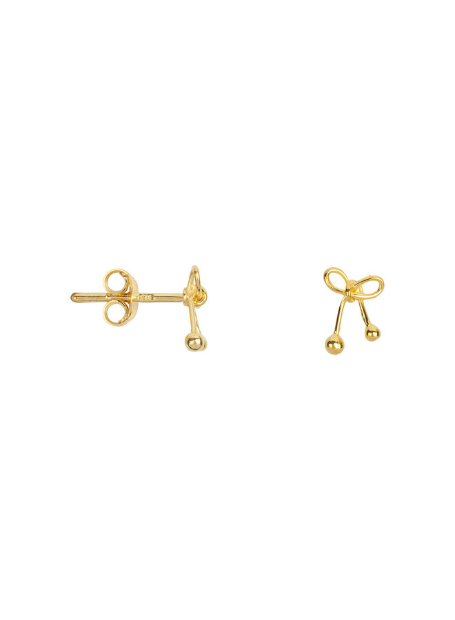 Bibi Camille - Mini bow stud earring - Gold
