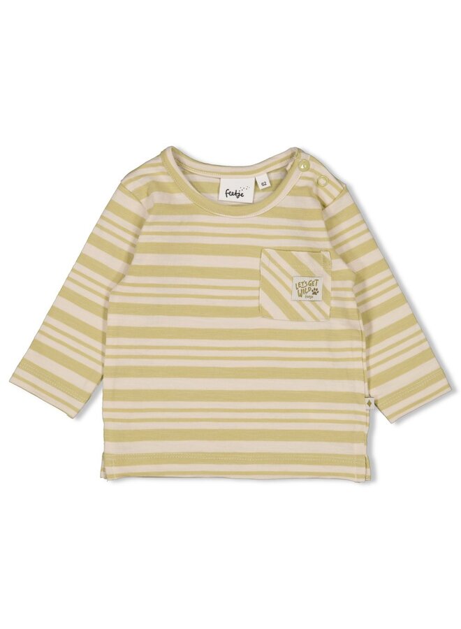 Longsleeve streep - Safari Savage - Groen