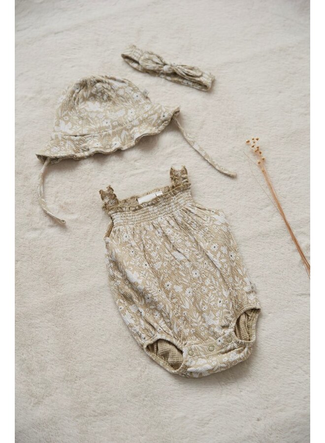 Feetje - Playsuit crinkle AOP - Let Your Dreams Blossom - Groen