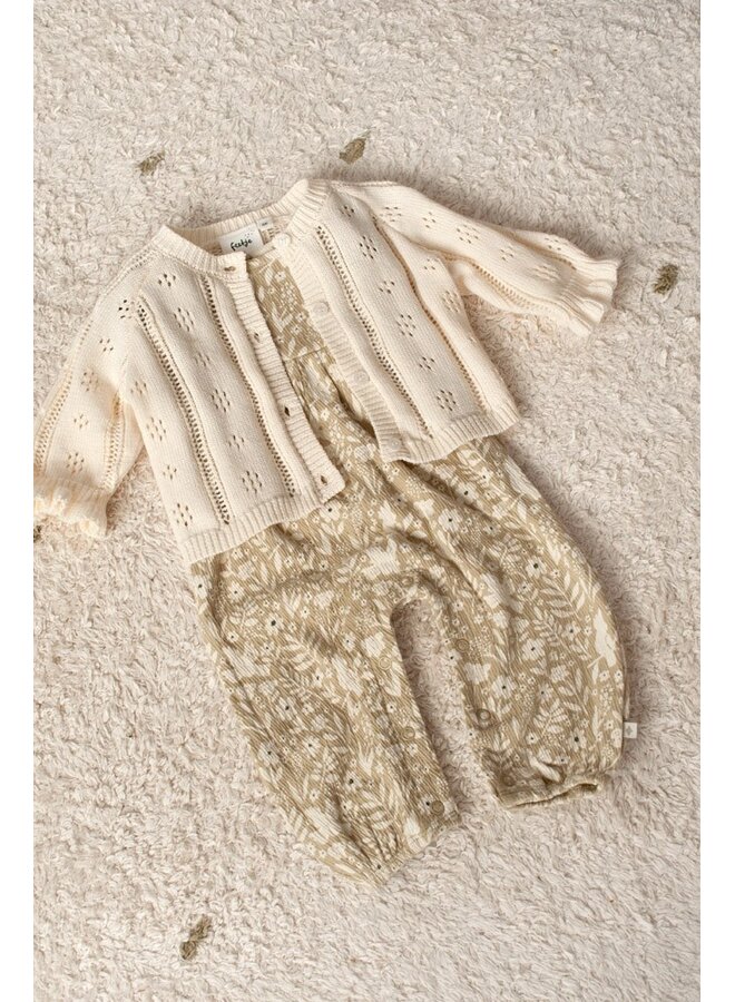 Feetje - Vestje gebreid - Let Your Dreams Blossom - Offwhite