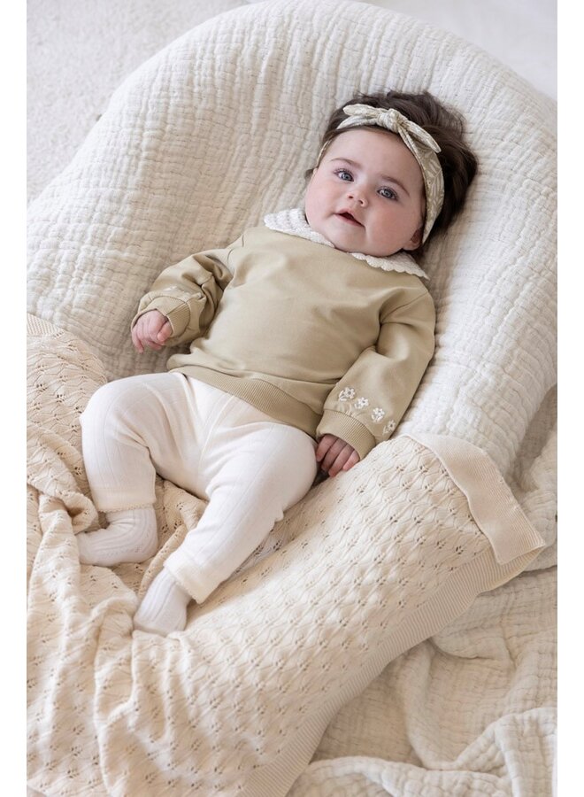 Feetje - Sweater met kraag relaxed fit - Let Your Dreams Blossom - Groen