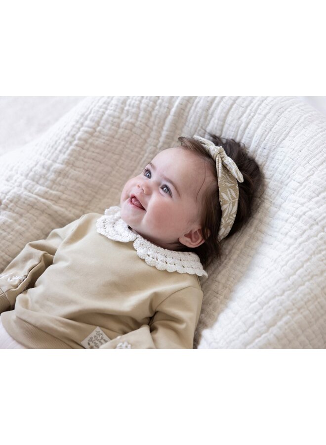 Feetje - Sweater met kraag relaxed fit - Let Your Dreams Blossom - Groen