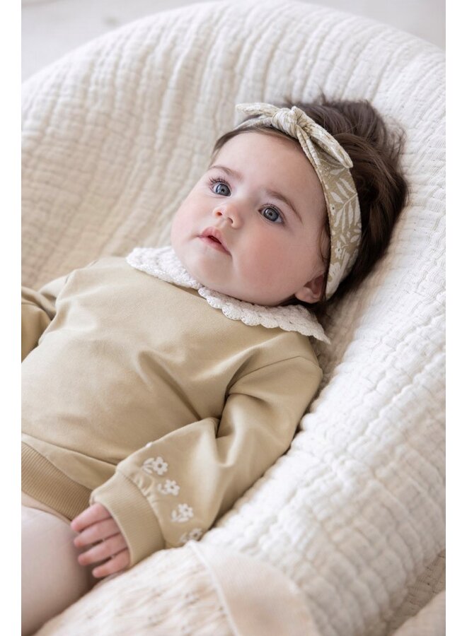 Feetje - Sweater met kraag relaxed fit - Let Your Dreams Blossom - Groen