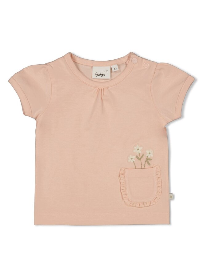 T-shirt - Let Your Dreams Blossom - Perzik