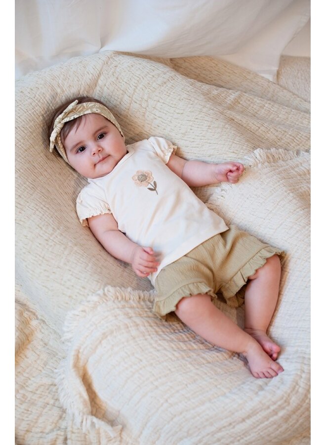 Feetje - Short crinkle ruches AOP - Let Your Dreams Blossom - Groen