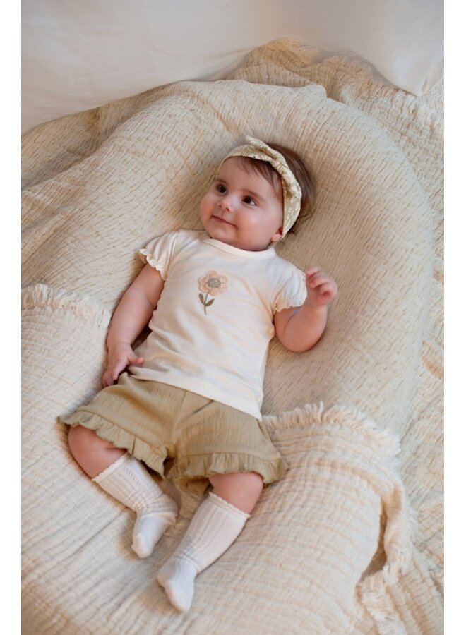 Feetje - Short crinkle ruches AOP - Let Your Dreams Blossom - Groen