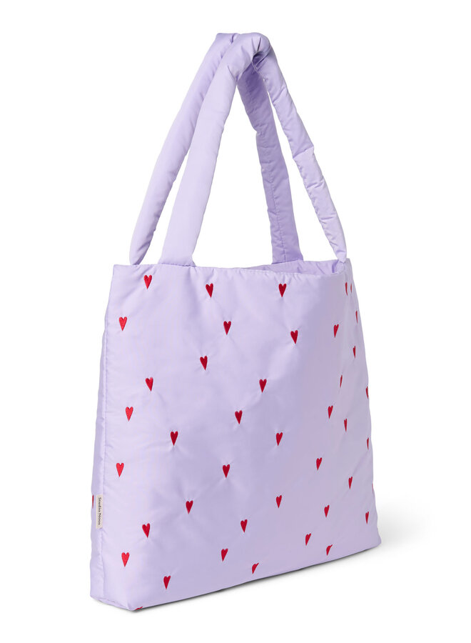 Studio Noos - Puffy mom bag - Purple hearts