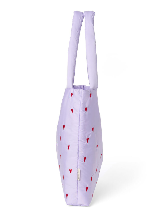 Studio Noos - Puffy mom bag - Purple hearts