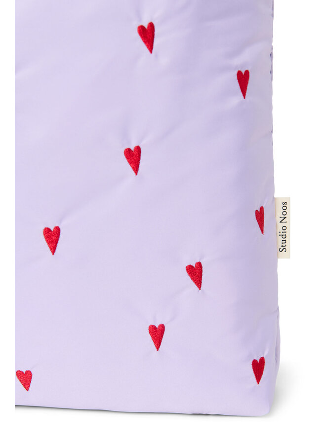 Studio Noos - Puffy mom bag - Purple hearts