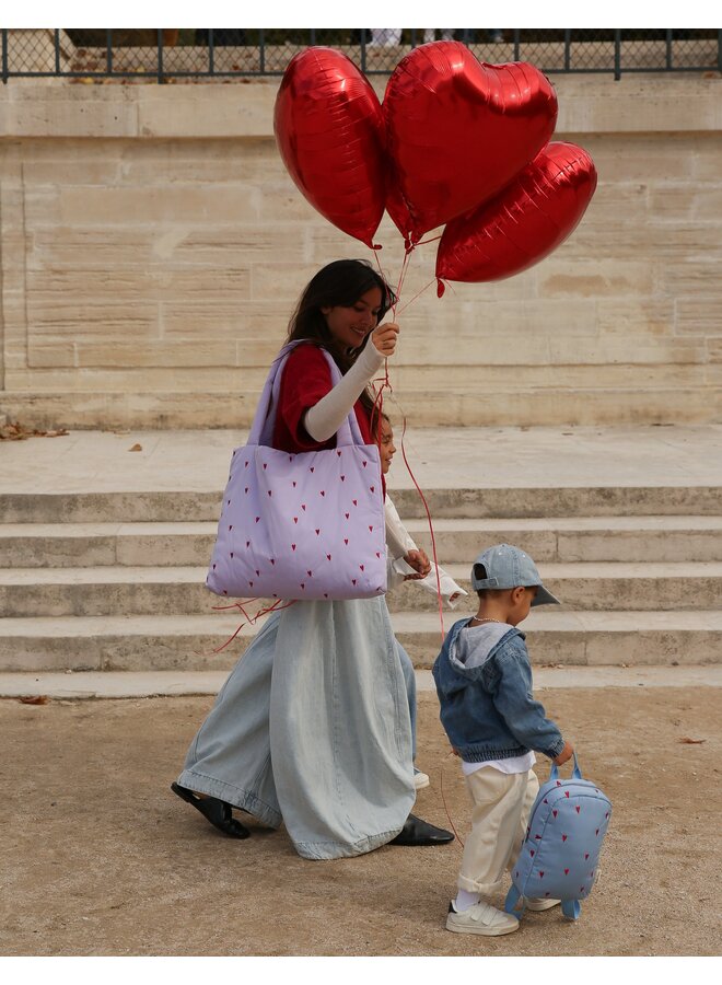 Studio Noos - Puffy mom bag - Purple hearts