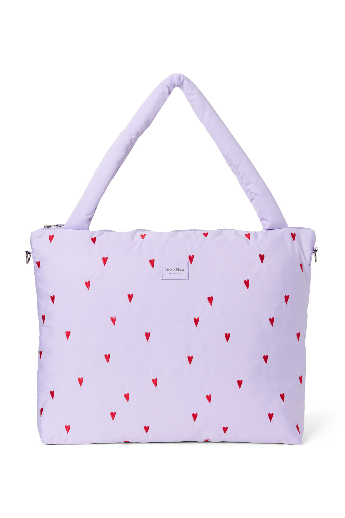 Studio Noos - Puffy diaper bag - Purple hearts