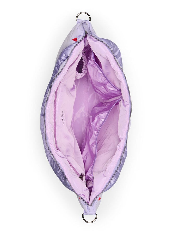 Studio Noos - Puffy diaper bag - Purple hearts